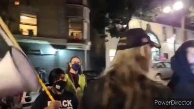 Elderly man gets sucker punched by Antifa soy