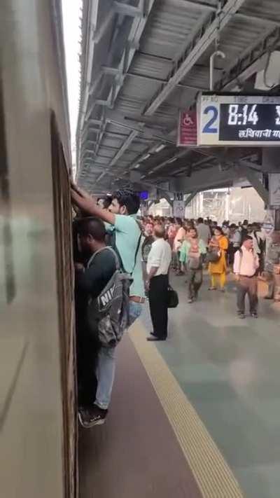 Mumbai Suburban train. Underserved, over crowded, affordable + rare ticket checking leads to thousands of people rushing to use the train. I have been crushed, harassed, insulted, etc while traveling on these trains. 