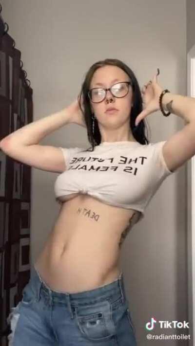 @radianttoilet #pokies #seethru #pierced