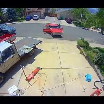 Father accidentally knocks nearly completely restored 1963 nova into neutral.