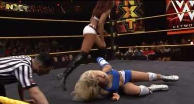 Alicia Fox Destroys Alexa Bliss’s back. Even the announcer knew that she was done for