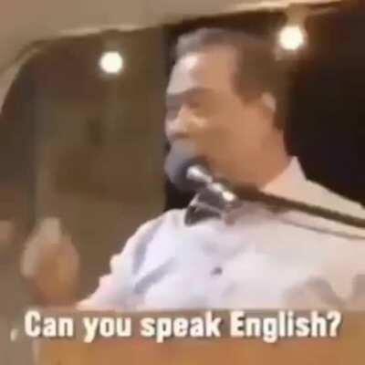 He do speak English