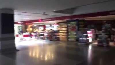 Lebanon in its darkest days. This is Rafic Hariri International airport in darkness (no electricity for 30 minutes)
