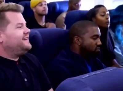 Kanye got great taste... and Corden LOVIN it!!