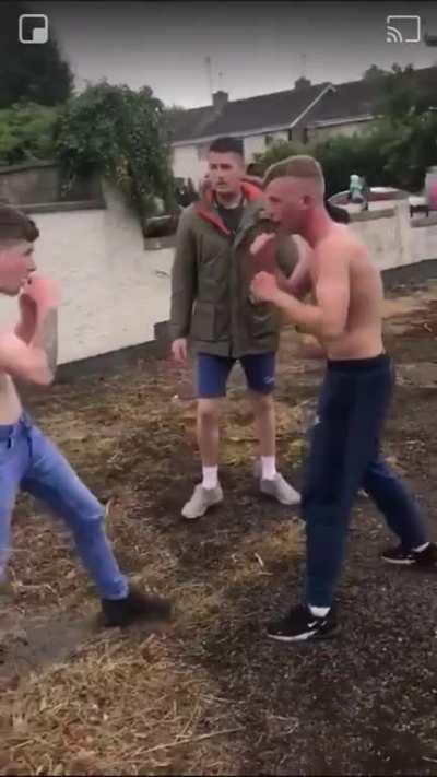 Strangely-civilised street fight in Ireland