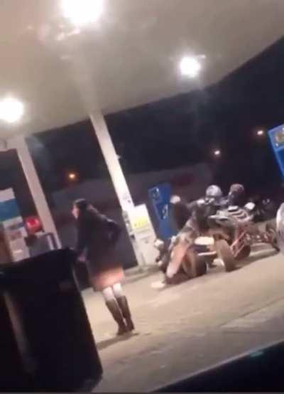 This dirt bike rider/arrest resister