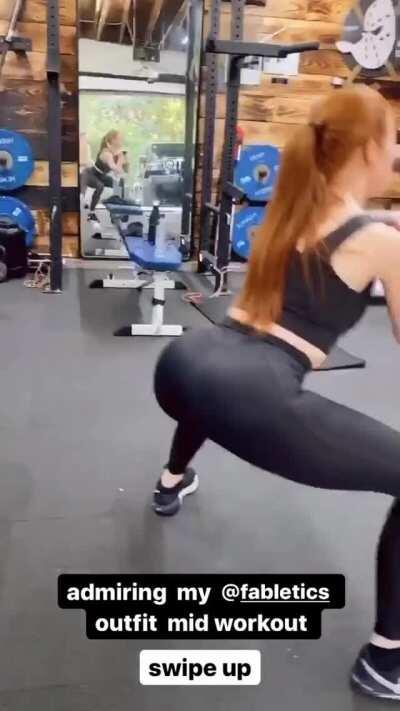Madelaine working out