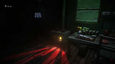 Making some lamp oil during the aurora