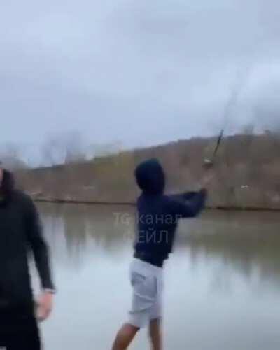 Trying fishing for the first time