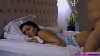 She pretends to be asleep but can't take it anymore