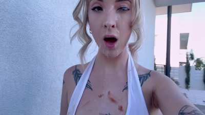 Got covered in mud and then cum… 💦