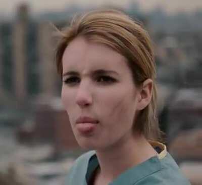 Sticking Her Tongue Out