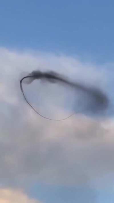 Extraño Halo de Humo sobre la vía pública (Cd. Obregón, Son.)