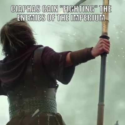 Commissar Cain is so brave! he stood on open ground facing an enemy bombardment to show he is not afraid! All hail Ciaphas Cain, hero of the Imperium!