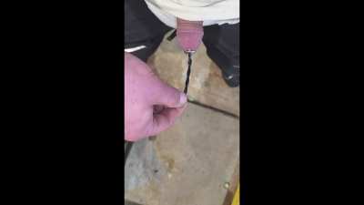 14mm cum thru plug with a deep silicone one inside of it