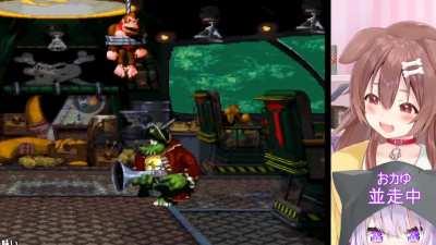 Korone Beats Okayu In Their Donkey Kong Country 2 Race