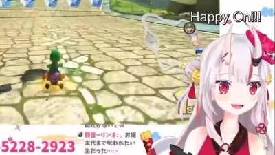 Old but gold. Cutest surprised/happy reaction from Ayame in live 2.5D.