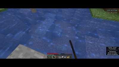 I dug 106 blocks of gravel in a row without getting flint. (World record?)