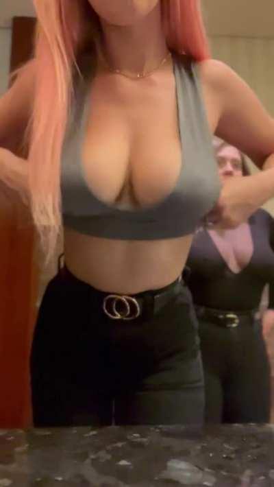 My friend and I had both swapped bodies with our girlfriends. We dressed up and headed out, we ended up having a makeout session in the bathroom as you can see him getting dressed in the back. I sent this video to our girls, only for them to reply with ‘b