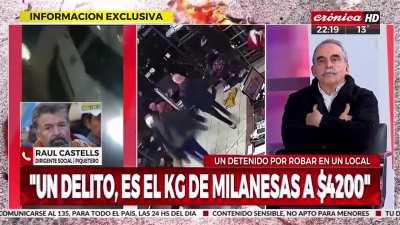 Raul Castells, dirigente piquetero, admite en Cronica que ellos son los que estan convocando gente para saquear
