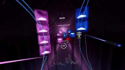 i passed a level 32 in challenge saber!!