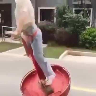 New swing: it's like flying with your foot on the ground.