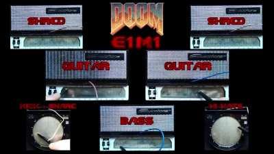 Don't know if it counts, but E1M1 on a Stylophone (By maromaro1337)