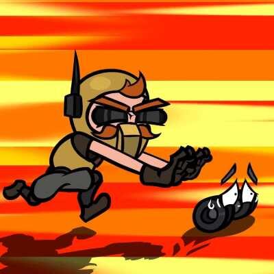 tom and jerry in siege (animated gif)