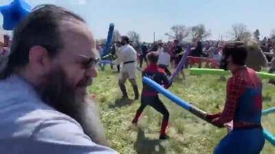 Footage from the fight