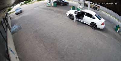 North Carolina gas station shootout.