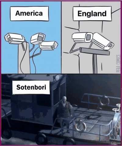 Sotenbori doesn't need security cameras to watch Majima!