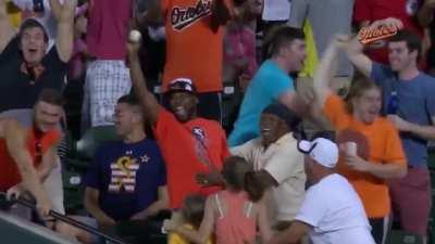 [Highlight] Chris Davis golfs a ball out to walk off the Athletics (8/15/15)