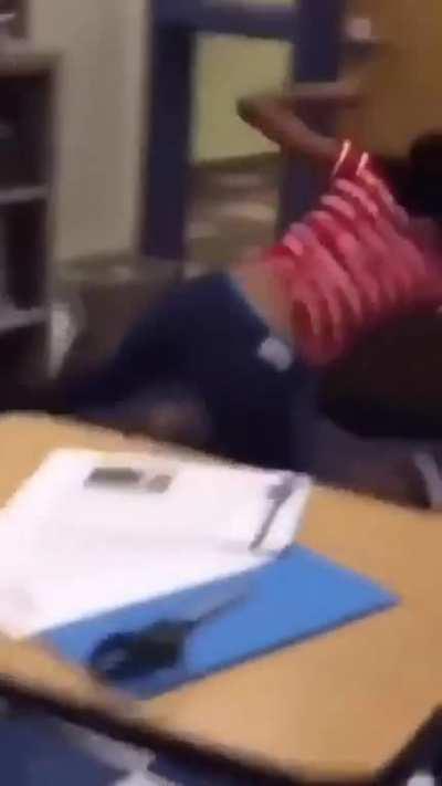 Security, she's got a brick