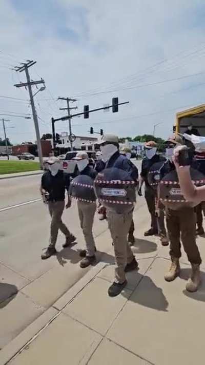In Springfield, Missouri the hate group Patriot Front is chased and forced to run away after disrupting a Pride Day event