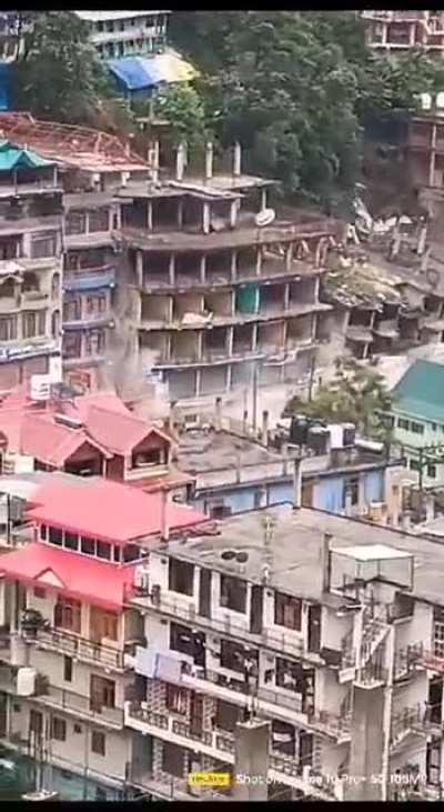 Many houses collapsed after landslide in Kullu.  Oh, God have some mercy!! 