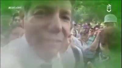 News Reporter get contact high