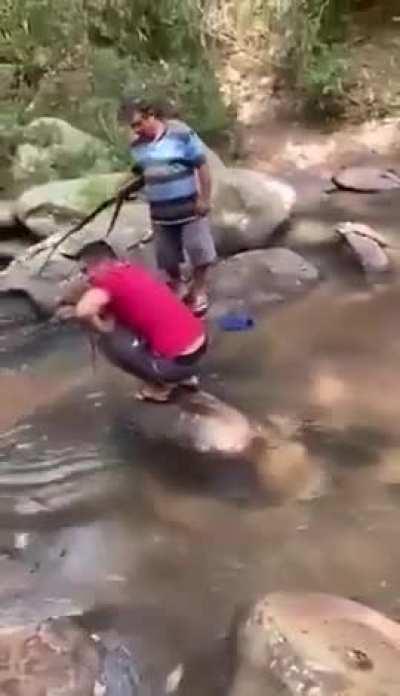 Fishing with a rifle