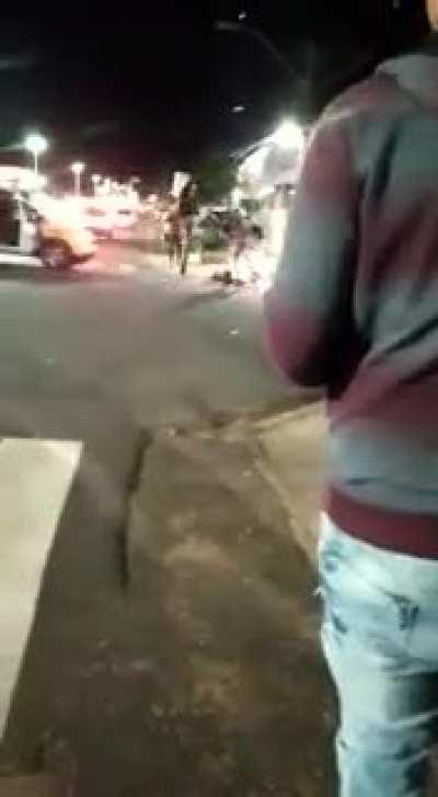 First you hit them with the car, then a flying kick to the face