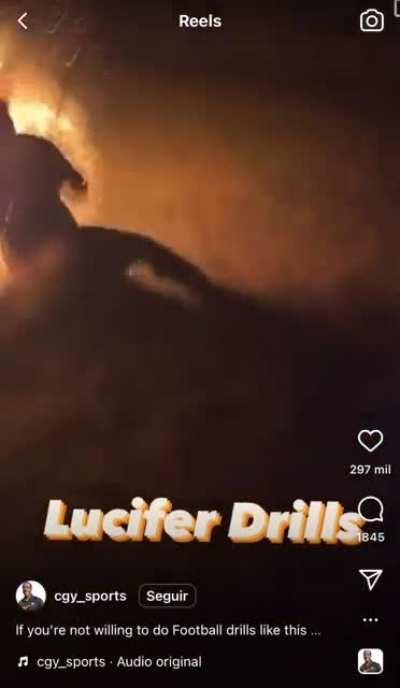 For doing football drills on a campfire