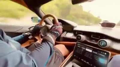 Driving 230 km/h on a public road