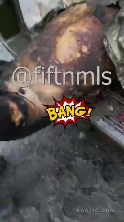 Ukrainian soldiers rescue burnt troops