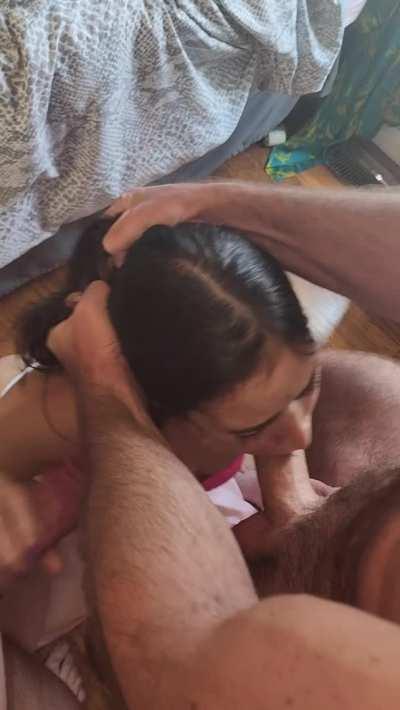 I suck all his friends cocks too ;)