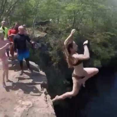 HMC while I cliff jump