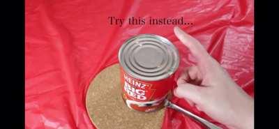 To open a tomato can