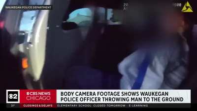Cop throws handcuffed suspect to ground. “Aww you fell dude, why did you fall?”