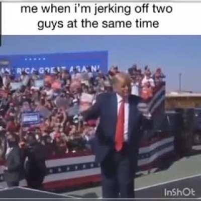 Jerking off two guys at the same time skills!