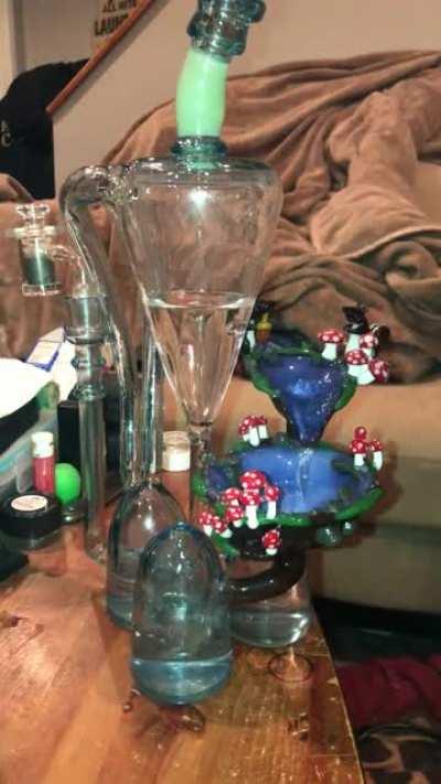 Breaking out the Grimm Glass Waterfall for today’s festivities. Happy 4/20. 🌬💨👌😤