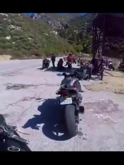 Just minding your own business and then an idiot takes you out