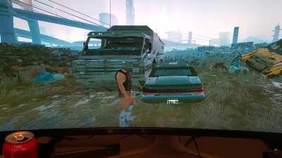 My pov(head) never left the car.