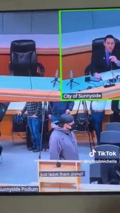 I grew up down the road and the fact people actually pushed back was comforting and a little surprising.  The turd human at the podium sounds like I'm sitting in my bar back home though.